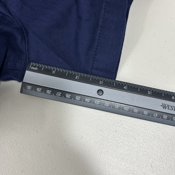 Old Navy Shorts Women Size 10 Blue High waisted Exposed Button Fly Summer New - Picture 6 of 9